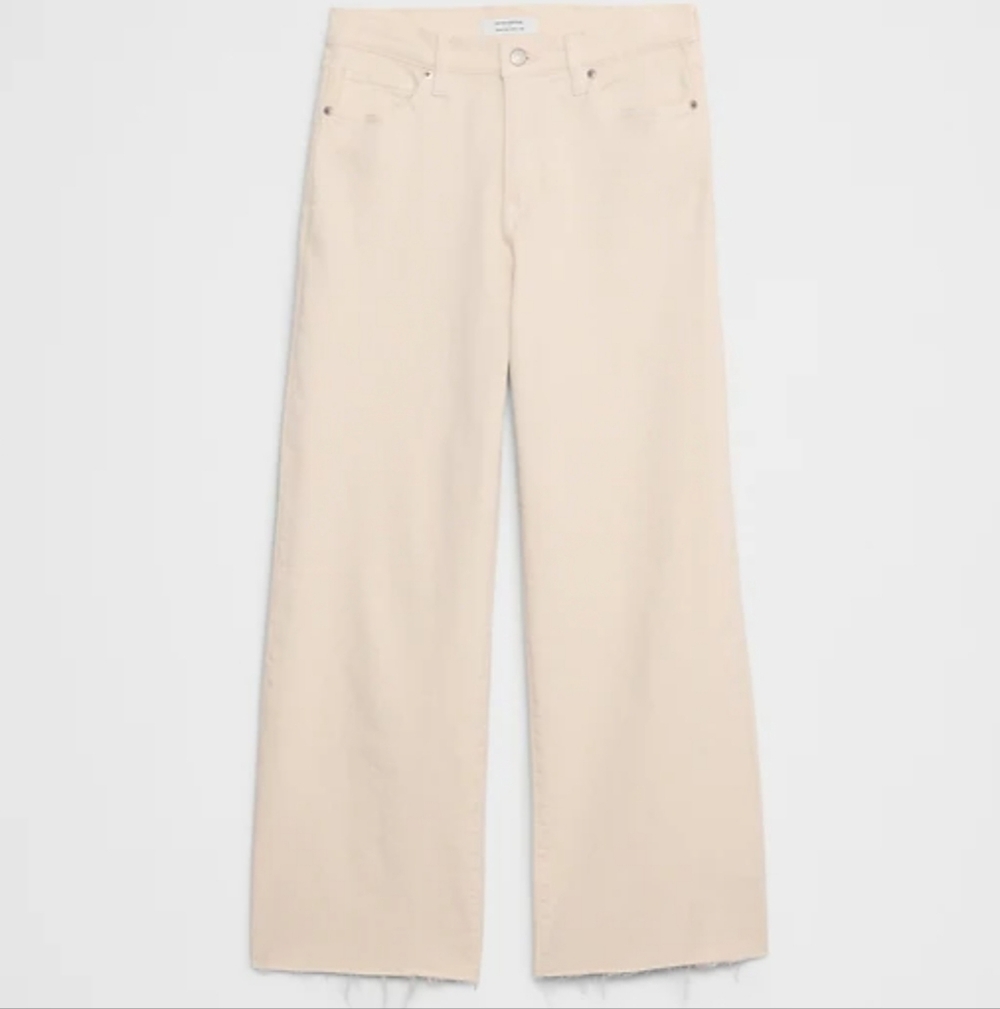 Banana Republic Cream Flare Jeans